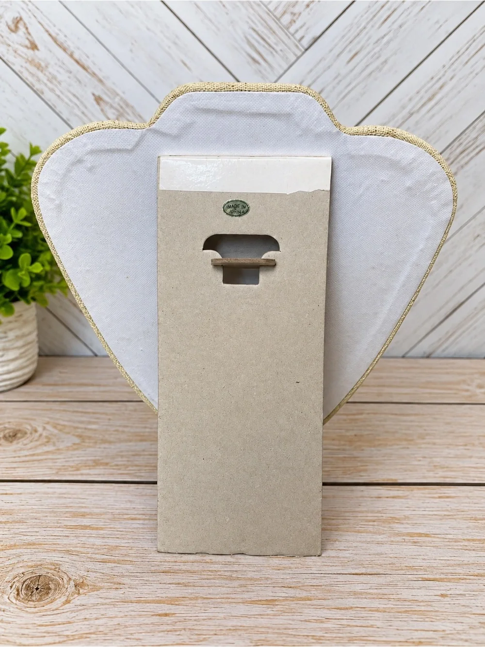 Necklace Jewelry Display Linen Burlap Easel